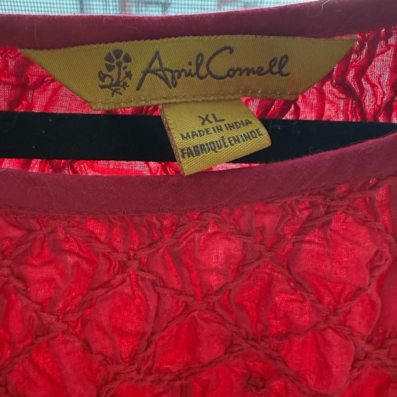 April Cornell Red Textured Nightgown - Picture 3 of 9